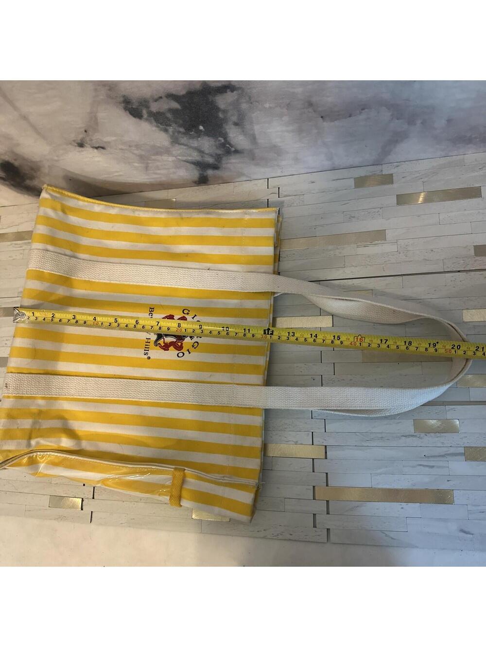 Giorgio Beverly Hills Canvas Vintage Striped Tote Bag - Picture 11 of 15